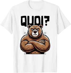 What Bear Shirt for Woman Girl Boy Idea Humour Bear , white, S T-Shirt - T-Shirt | White