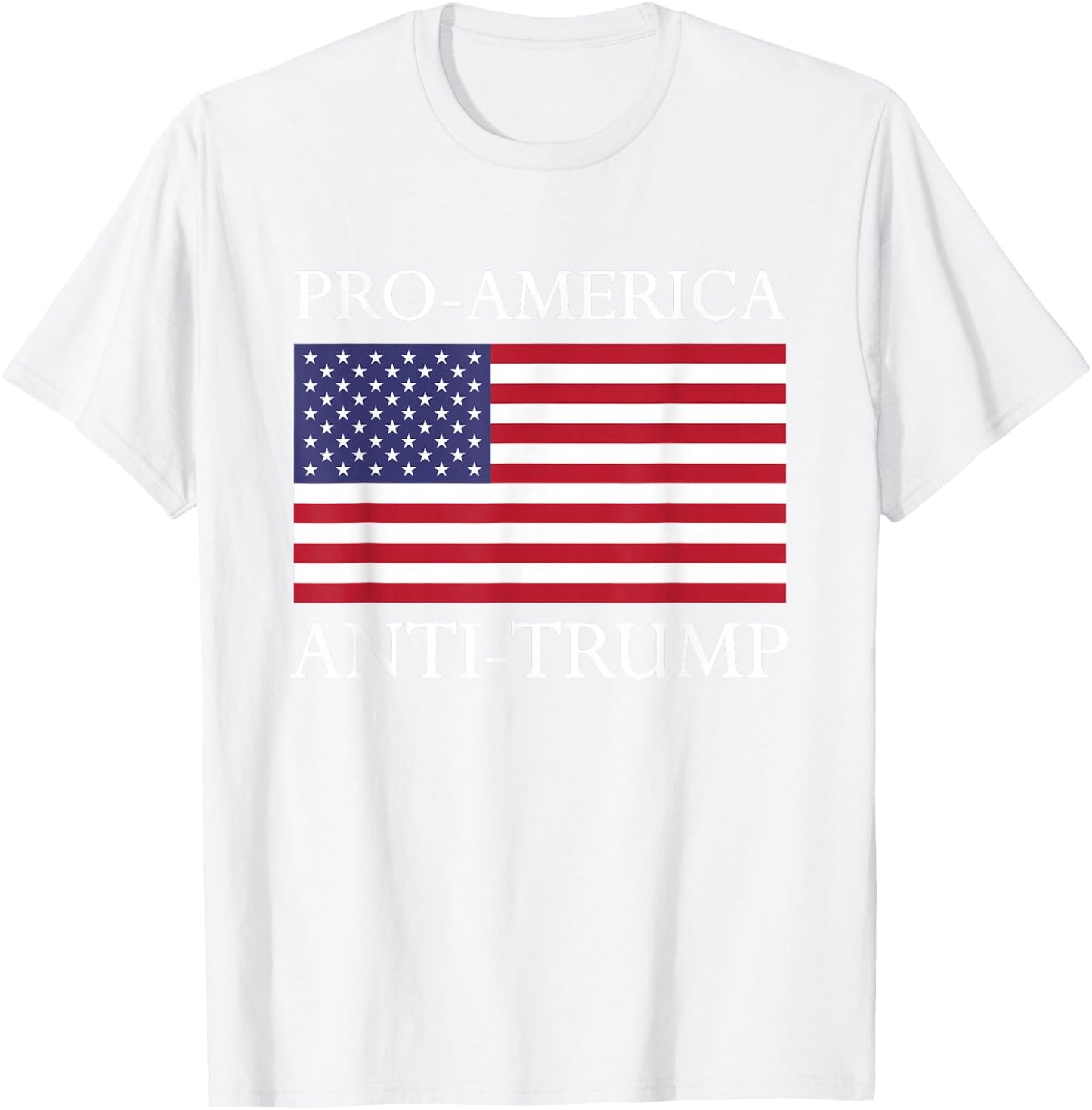Pro-America Anti-Trump - American USA Flag Resist T-Shirt - T-Shirt | White