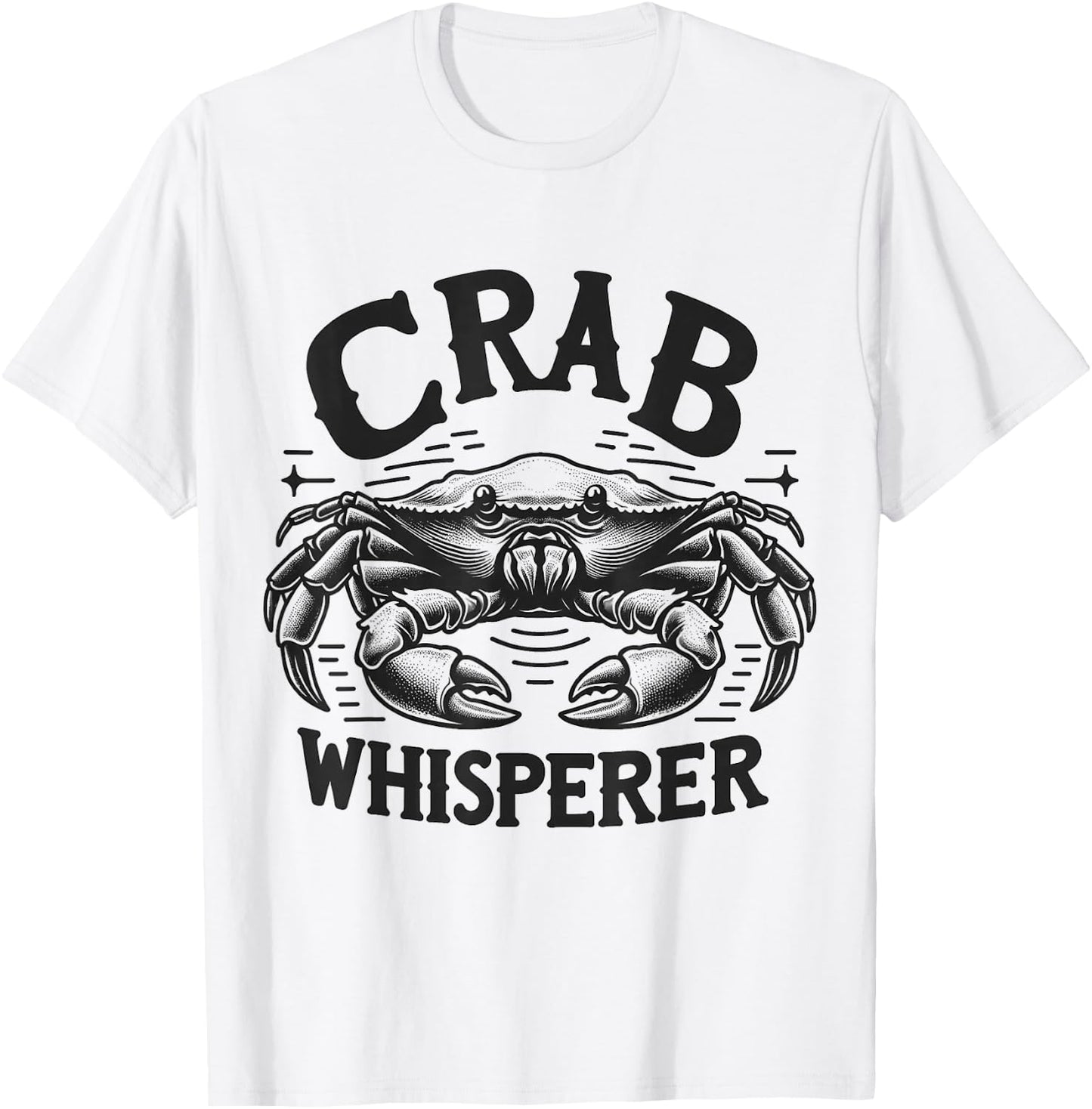 Crab Whisperer Vintage - Classic Crabbing & Fishing T-Shirt - T-Shirt | White