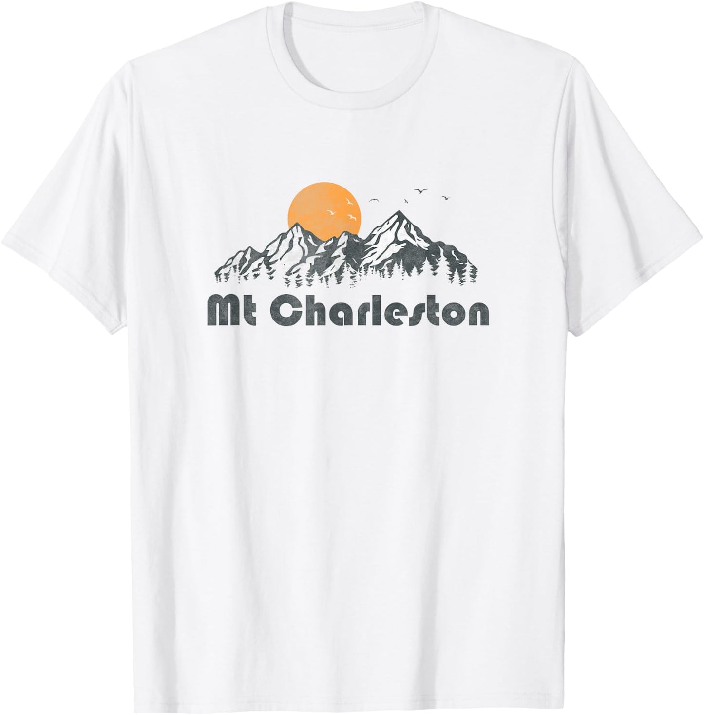 Retro Mount Charleston Nevada Vintage 80s Mountain Graphic T-Shirt - T-Shirt | White