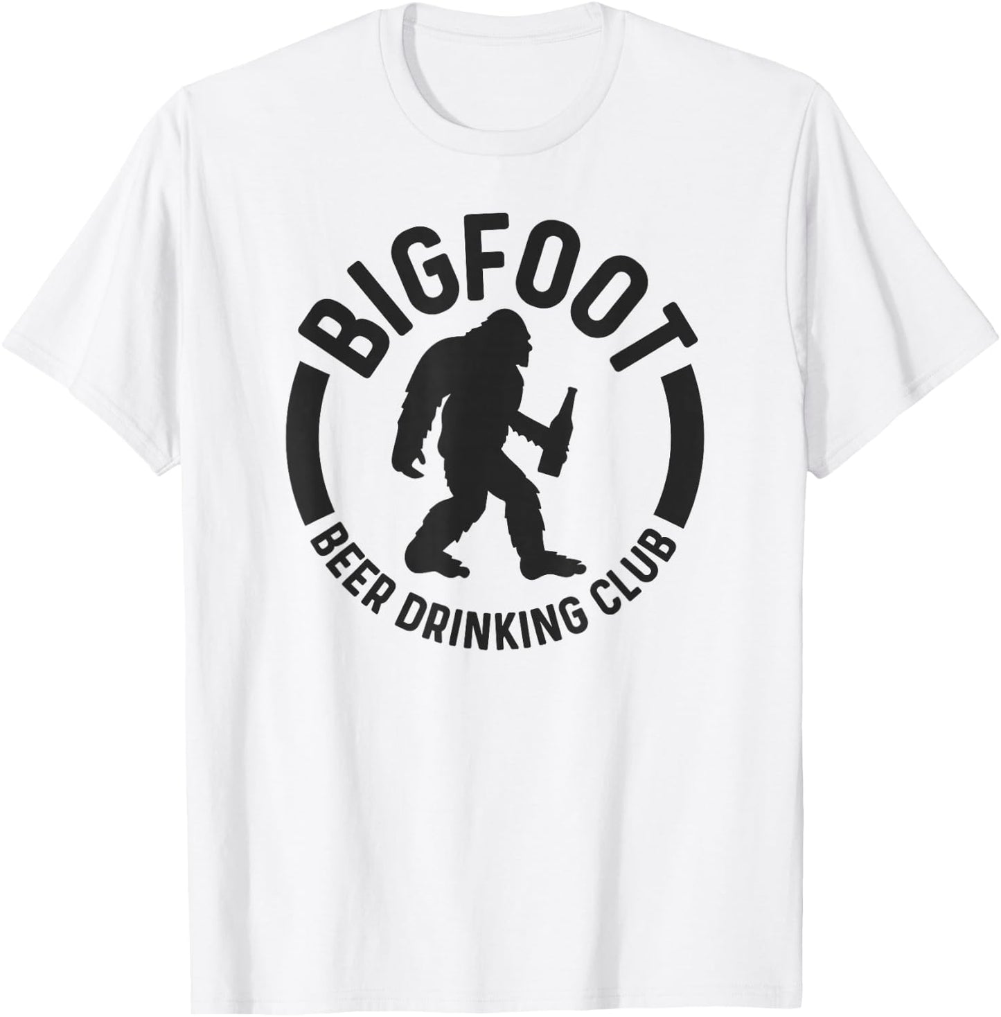 Bigfoot Beer Drinking Club Funny Sasquatch Believer Camping T-Shirt - T-Shirt | White