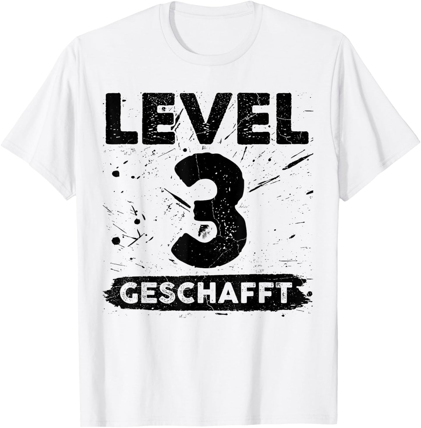 Level 3 Geschafft 3 Hochzeitstag 3 Jahre T-Shirt - T-Shirt | White