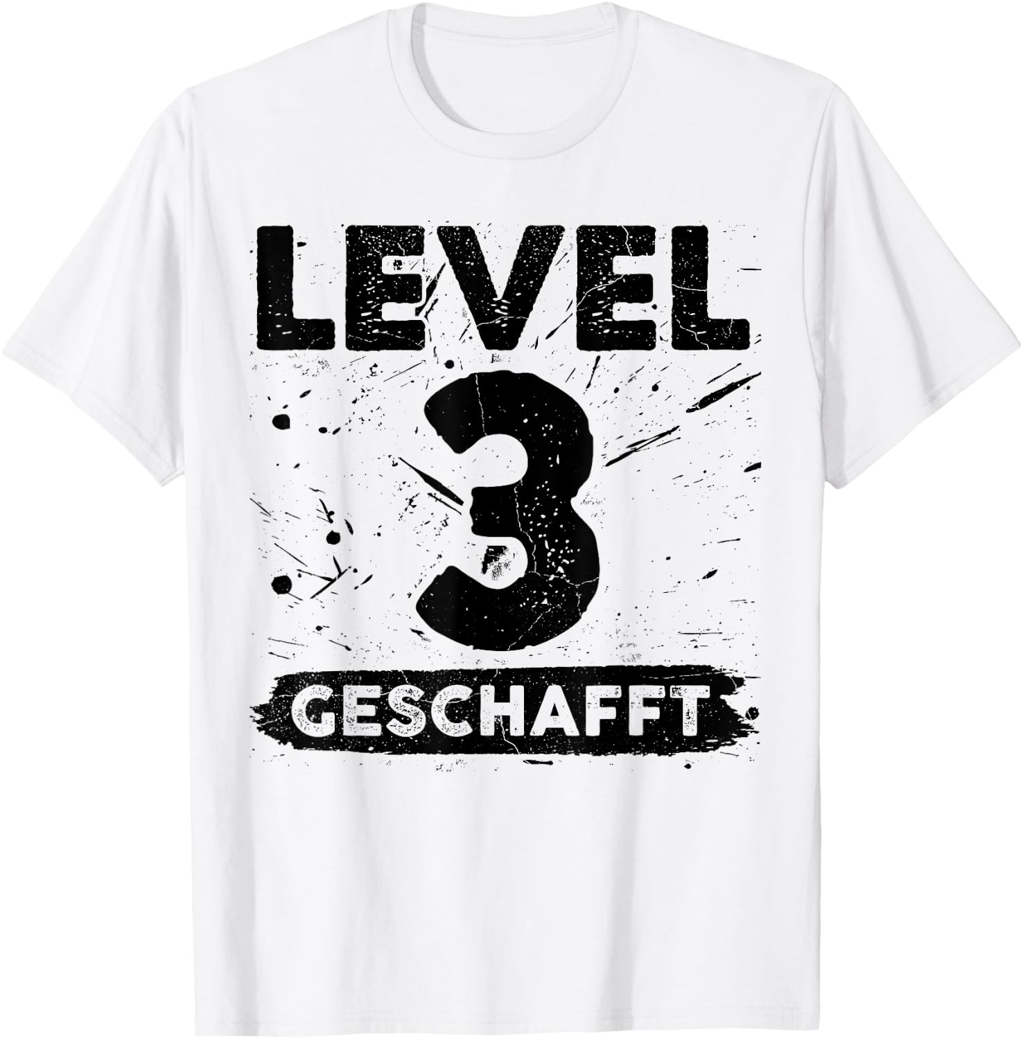 Level 3 Geschafft 3 Hochzeitstag 3 Jahre T-Shirt - T-Shirt | White