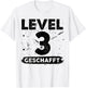 Level 3 Geschafft 3 Hochzeitstag 3 Jahre T-Shirt - T-Shirt | White