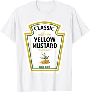 Mustard Halloween 2023 Costume Family Ketchup Team Family , yellow T-Shirt - T-Shirt | White