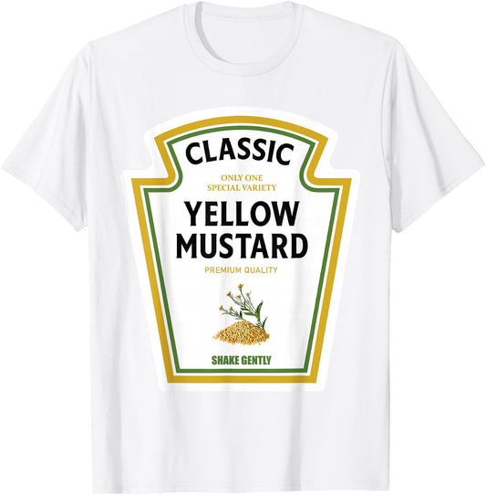 Mustard Halloween 2023 Costume Family Ketchup Team Family , yellow T-Shirt - T-Shirt | White