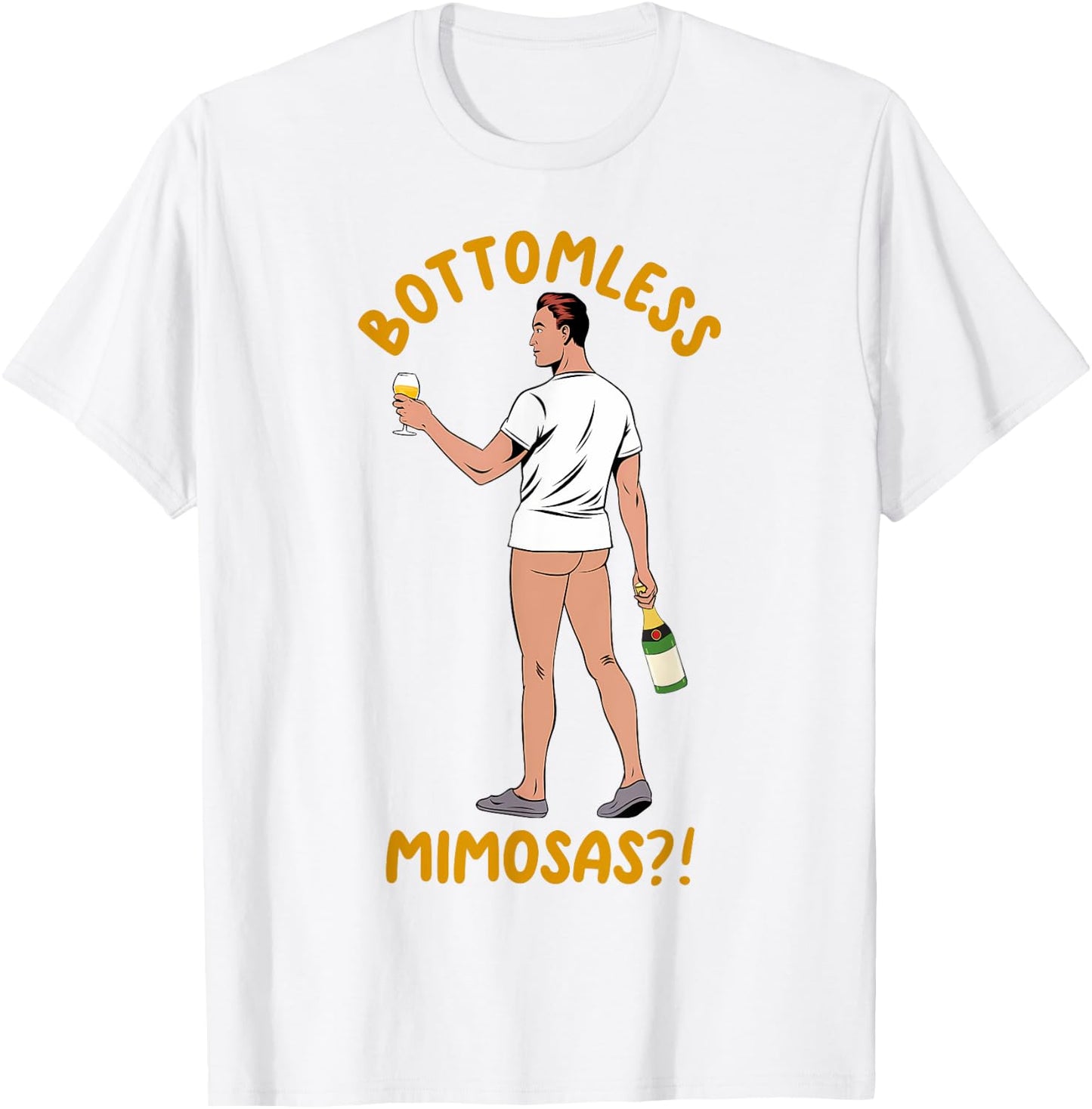 Mimosa Lover Cocktail Drinking Sarcasm Bottomless Mimosa T-Shirt - T-Shirt | White