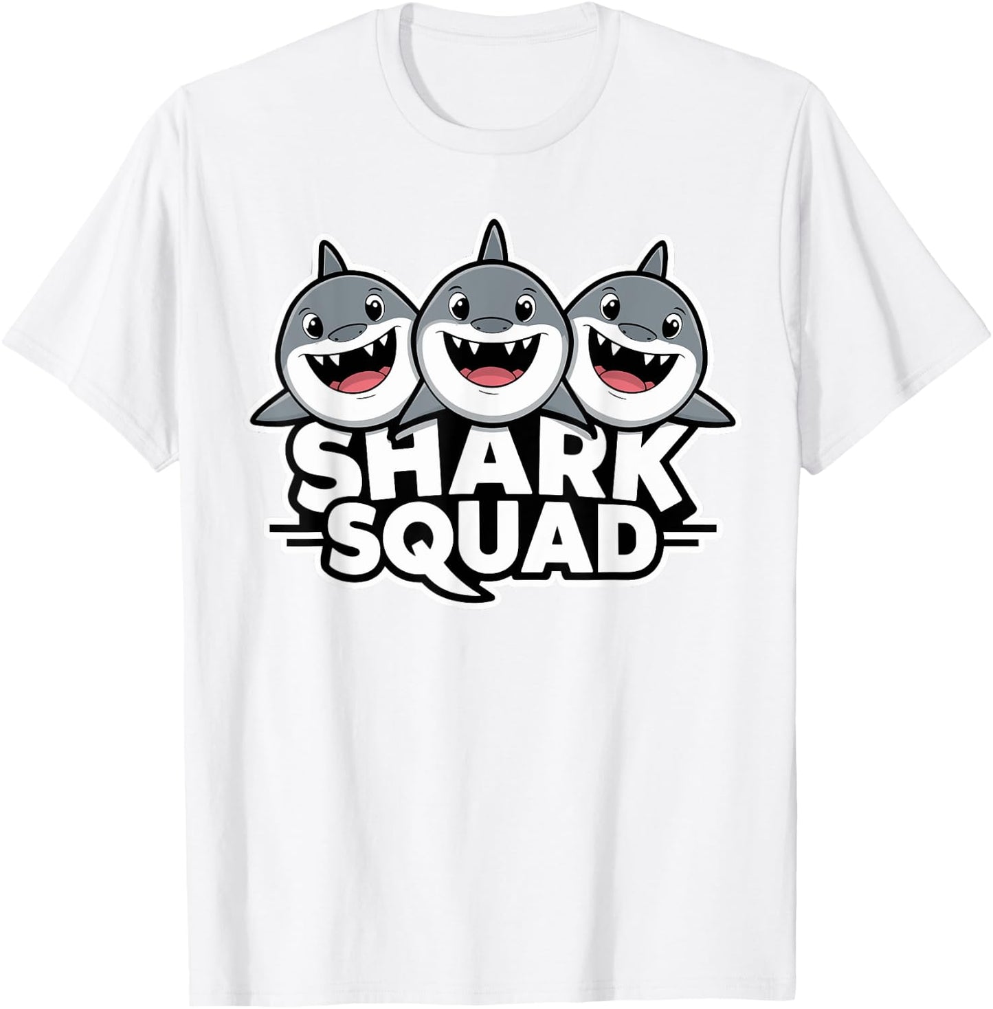 Shark Squad for Shark Lover Shirt | Cool Shark T-Shirt - T-Shirt | White