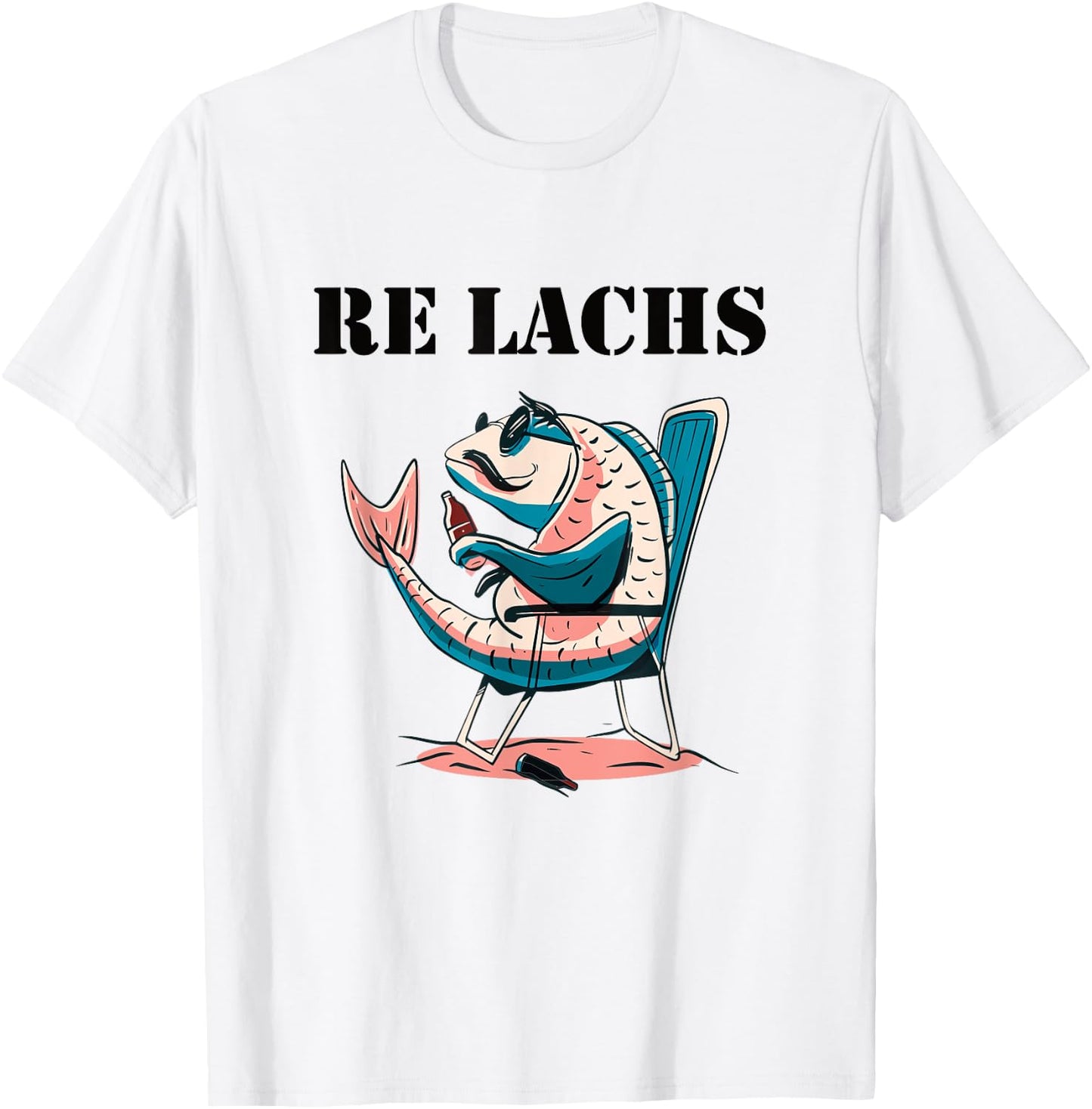 Re Salmon Funny Fisherman Saying for Hobby Fishermen and Angler T-Shirt - T-Shirt | White
