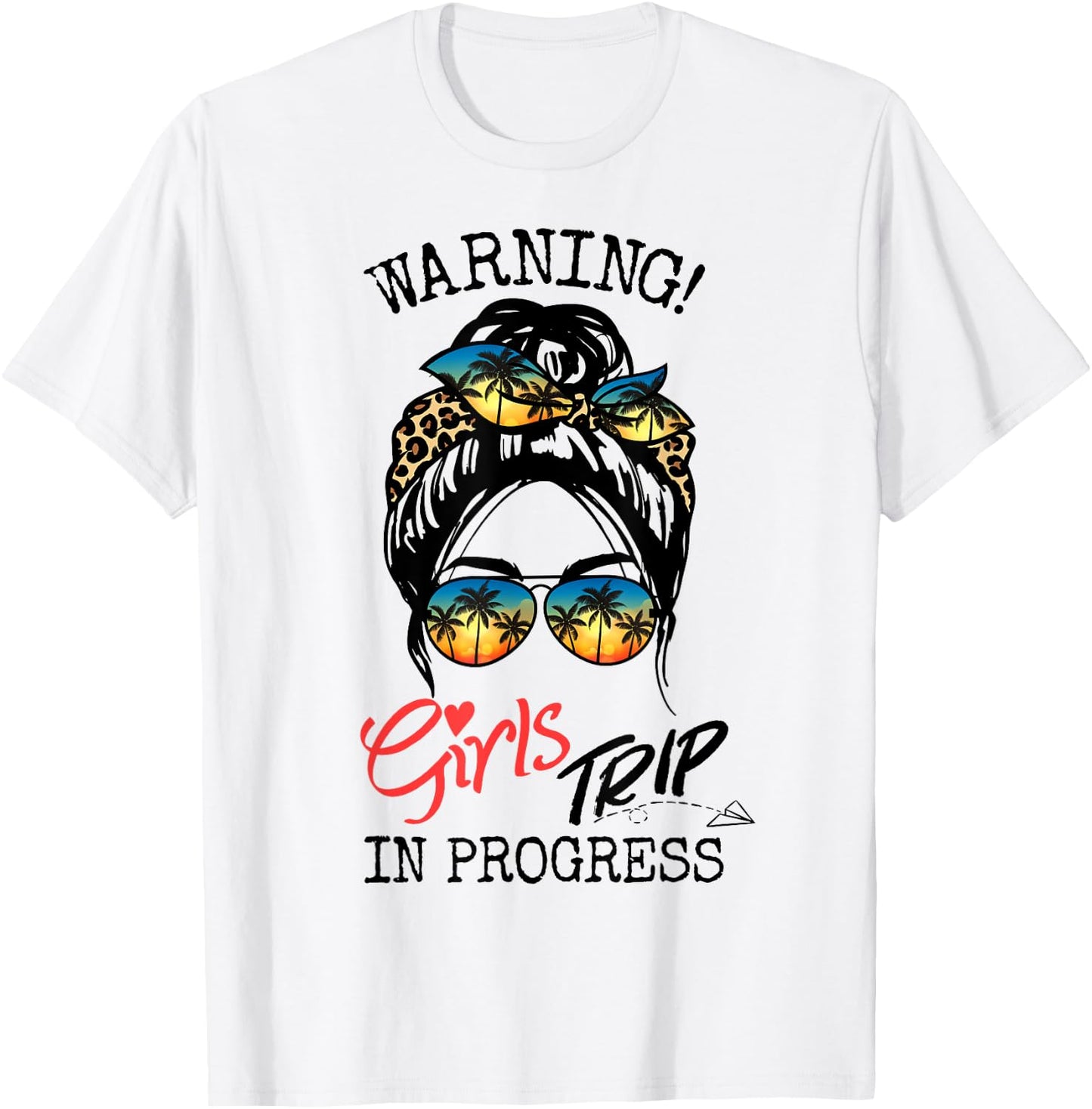 Girls Weekend, Vacation Squad Warning Girls Trip In Progress T-Shirt - T-Shirt | White