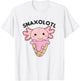 Snacks Pun Snaxolotl Ice Cream Axolotl Men Women Kids T-Shirt - T-Shirt | White