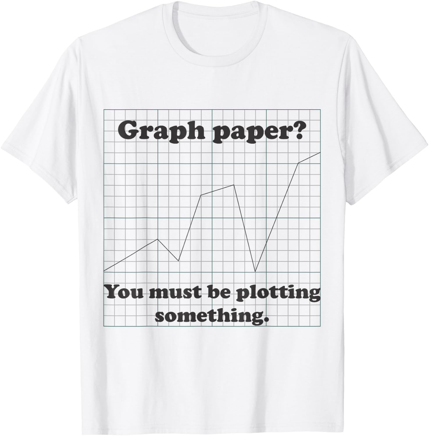 Graph Paper? Very Punny, Funny Math Pun T-Shirt - T-Shirt | White