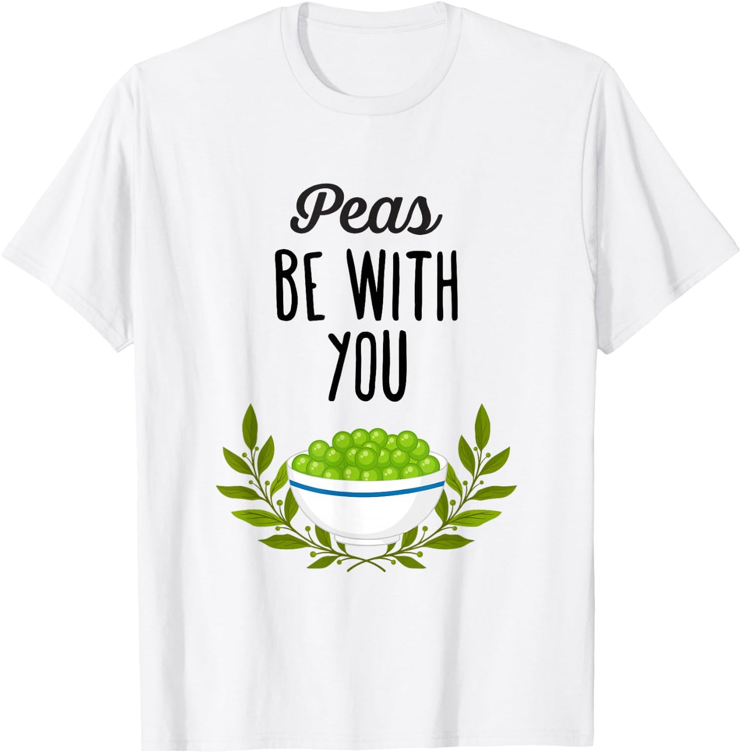 Peas be with you - Funny Thanksgiving Pun T-Shirt - T-Shirt | White