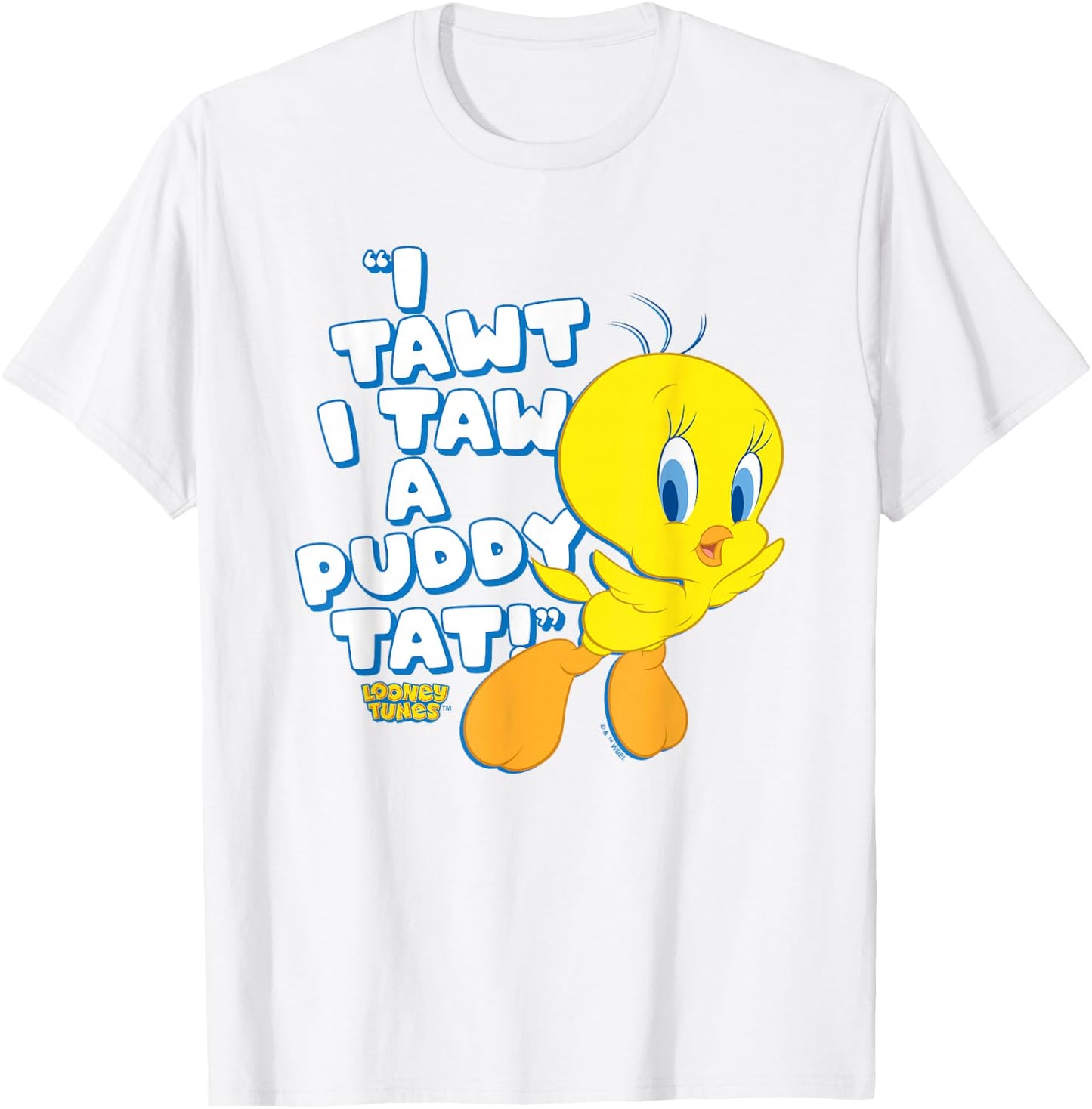 Looney Tunes Tweety Puddy Tat T-Shirt - T-Shirt | White