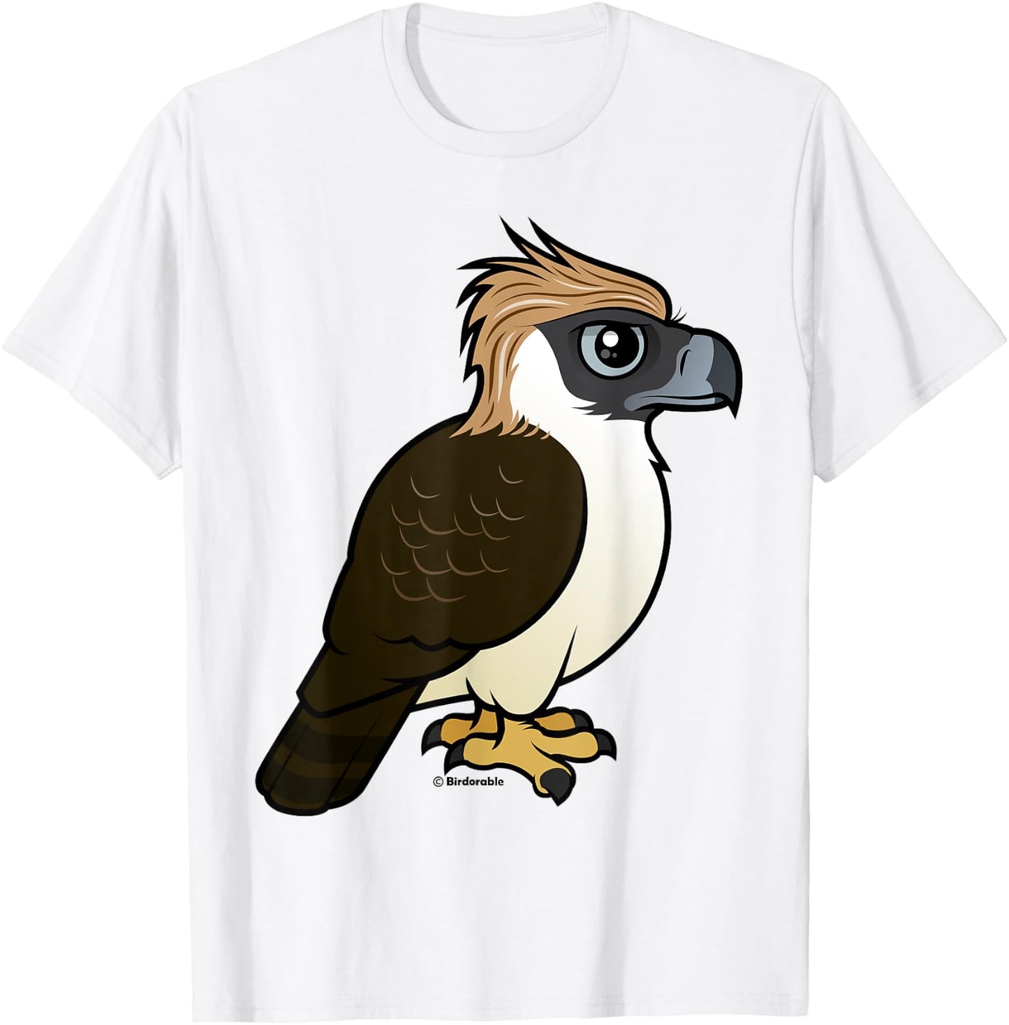 Cute Cartoon Philippine Eagle Birdorable Bird of Prey Raptor T-Shirt - T-Shirt | White
