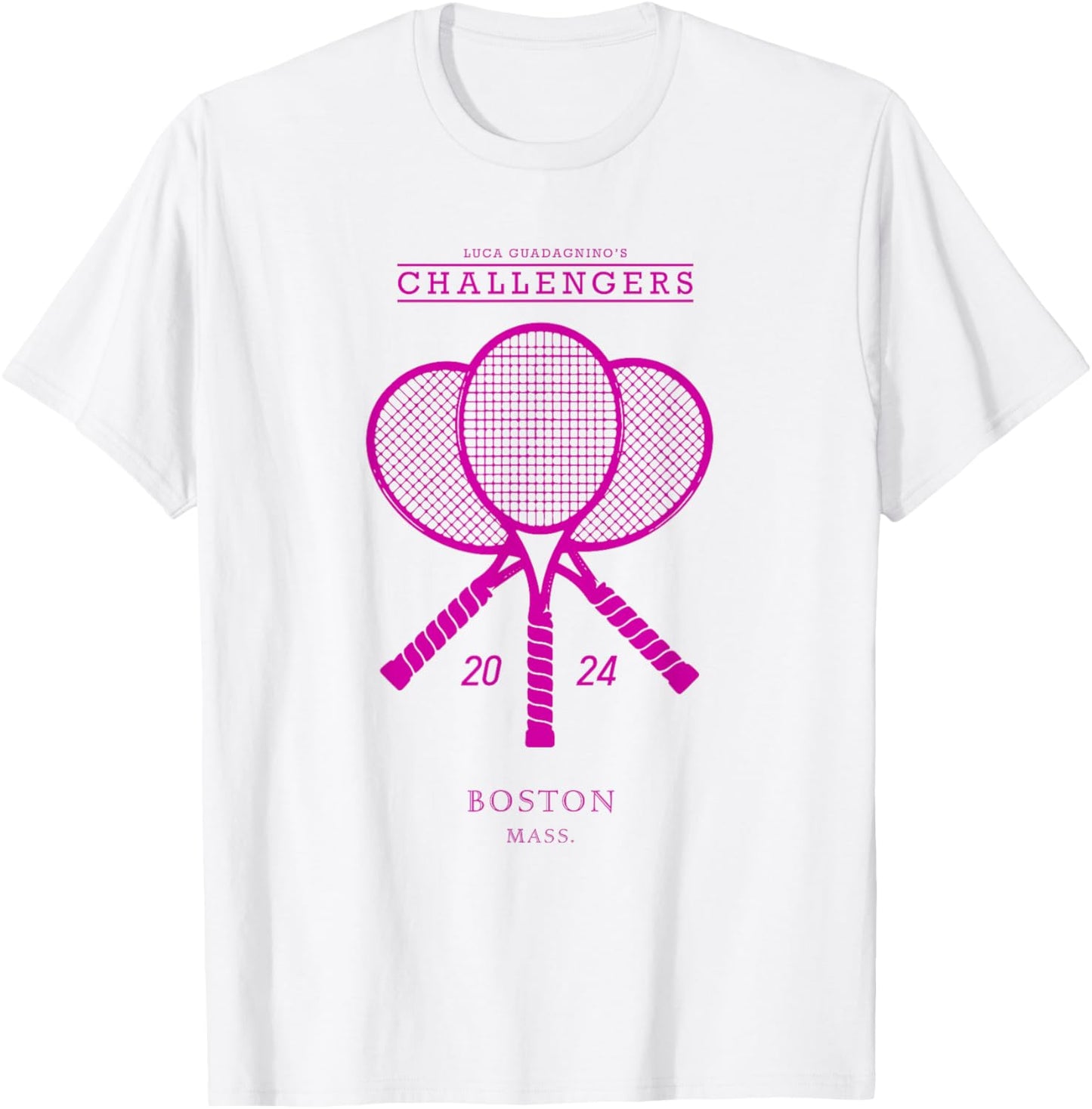 Pink Tennis Rackets - Challengers Movie T-Shirt - T-Shirt | White