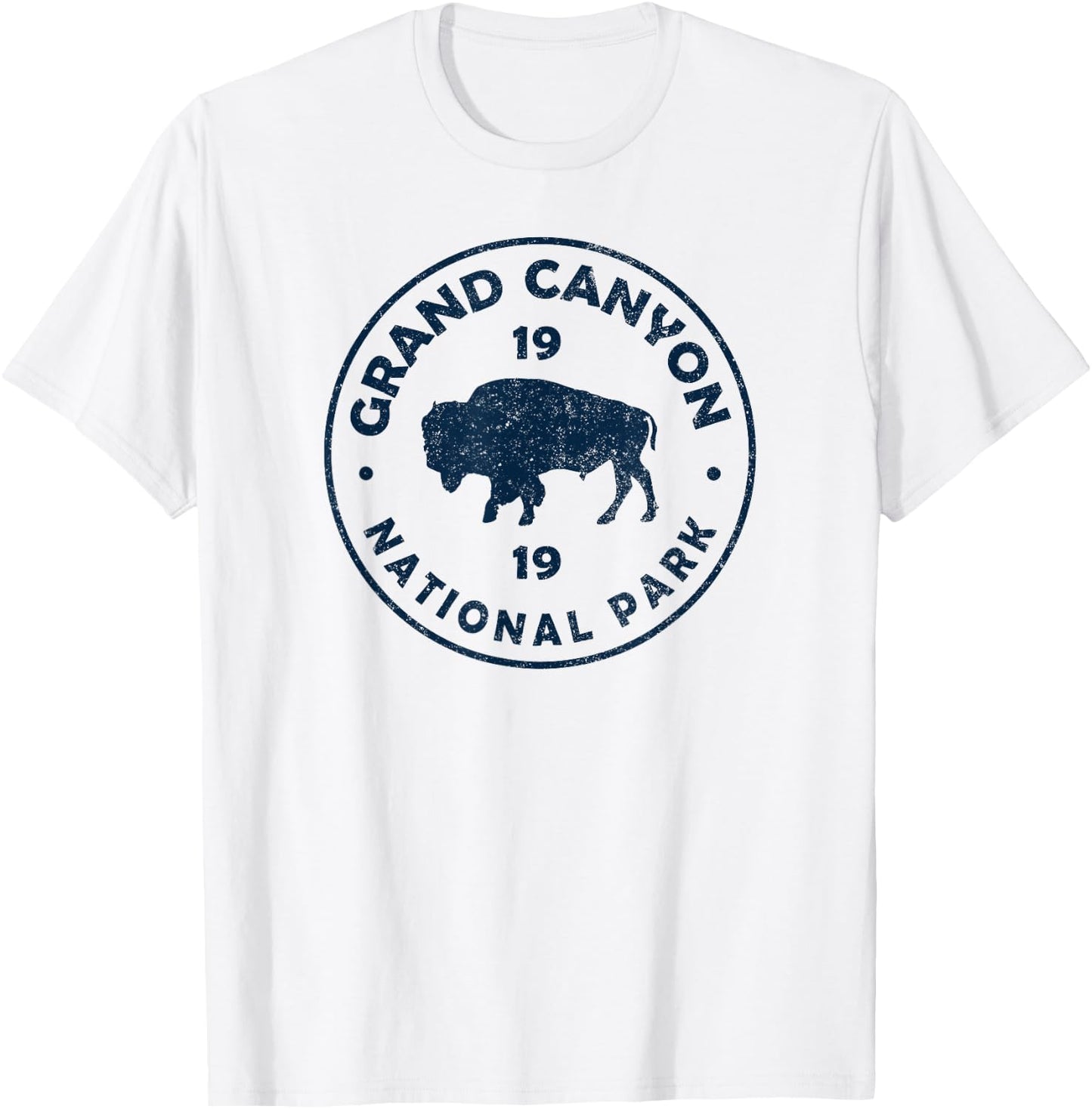 Grand Canyon National Park Arizona Bison Men Souvenir T-Shirt - T-Shirt | White