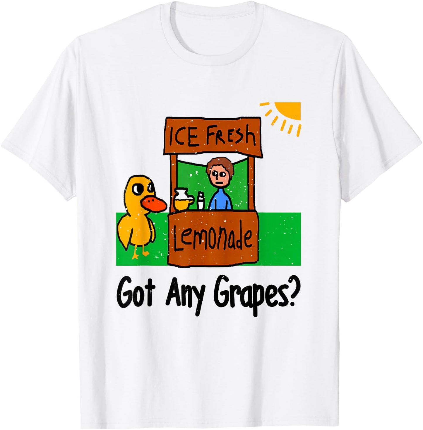 Funny Duck Ice Fresh Lemonade Got Any Grapes T-Shirt - T-Shirt | White