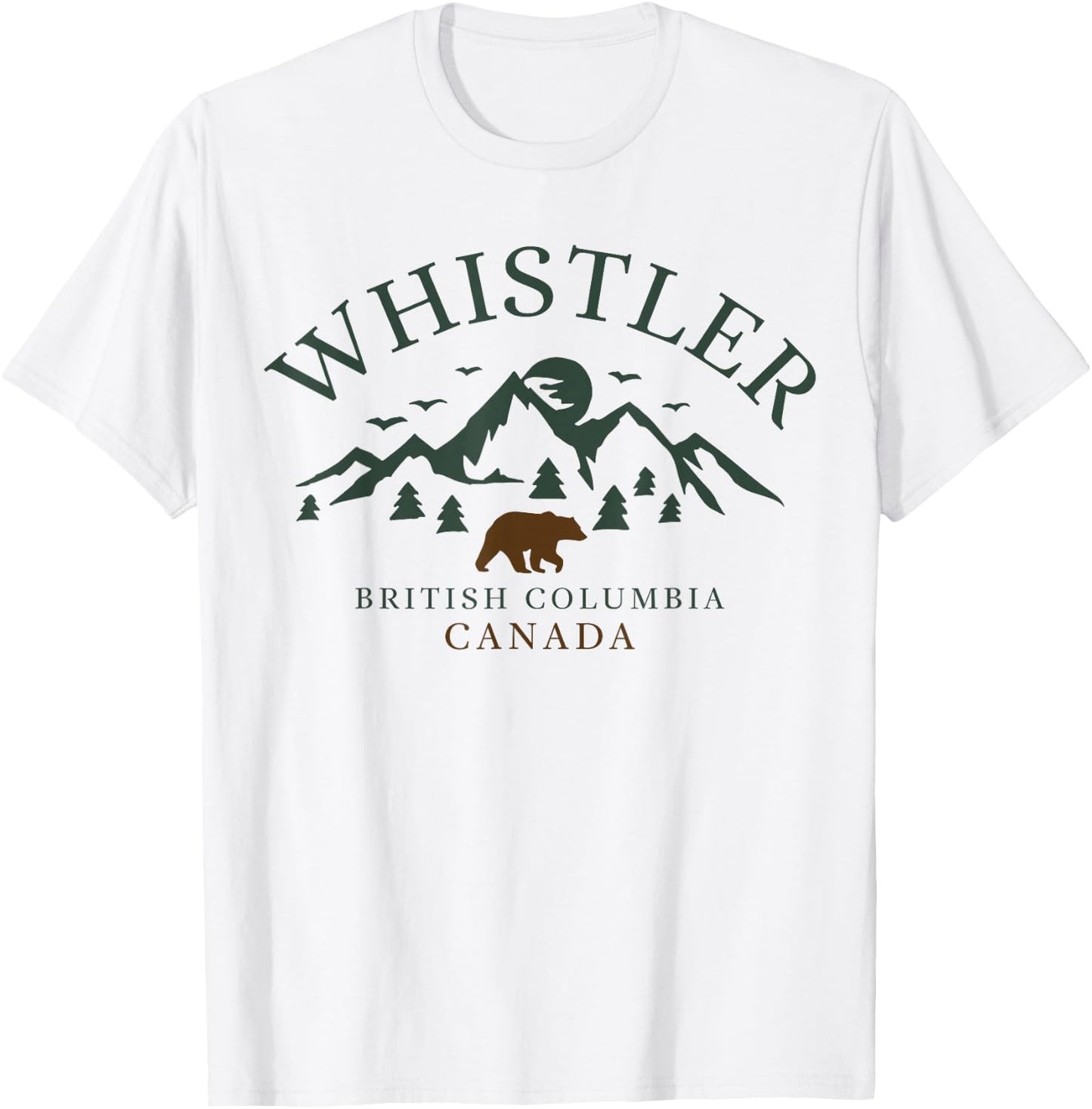 Whistler British Columbia Mountains T-Shirt - T-Shirt | White