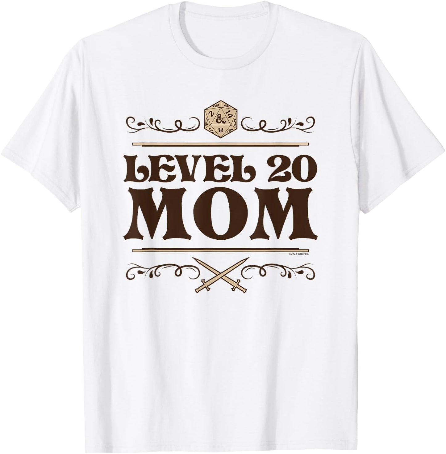 Dungeons & Dragons Mother's Day Level 20 Mom T-Shirt - T-Shirt | White