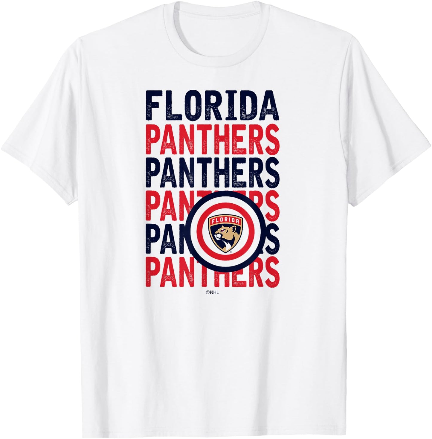 Florida Panthers Repeat White Officially Licensed T-Shirt - T-Shirt | White