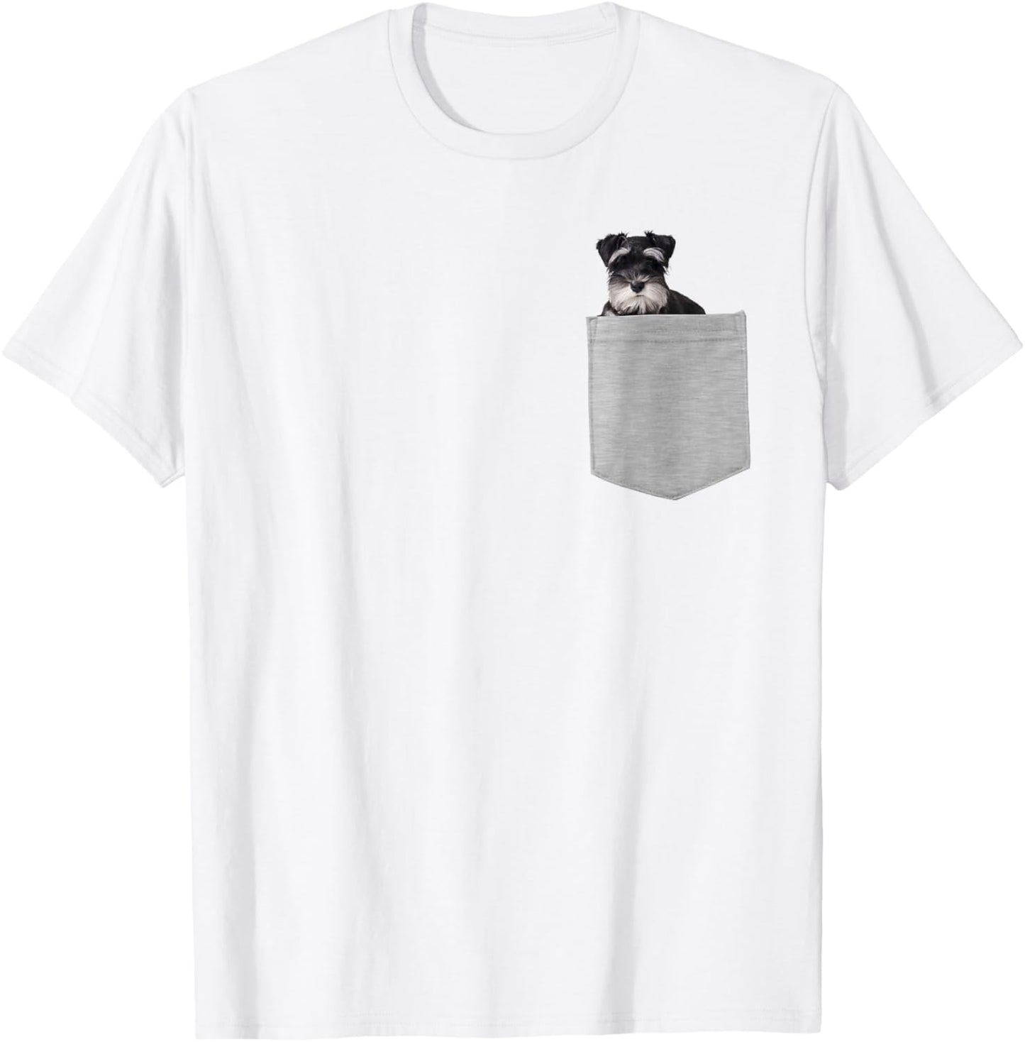 Dog in Your Pocket Miniature Schnauzer T-Shirt - T-Shirt | White