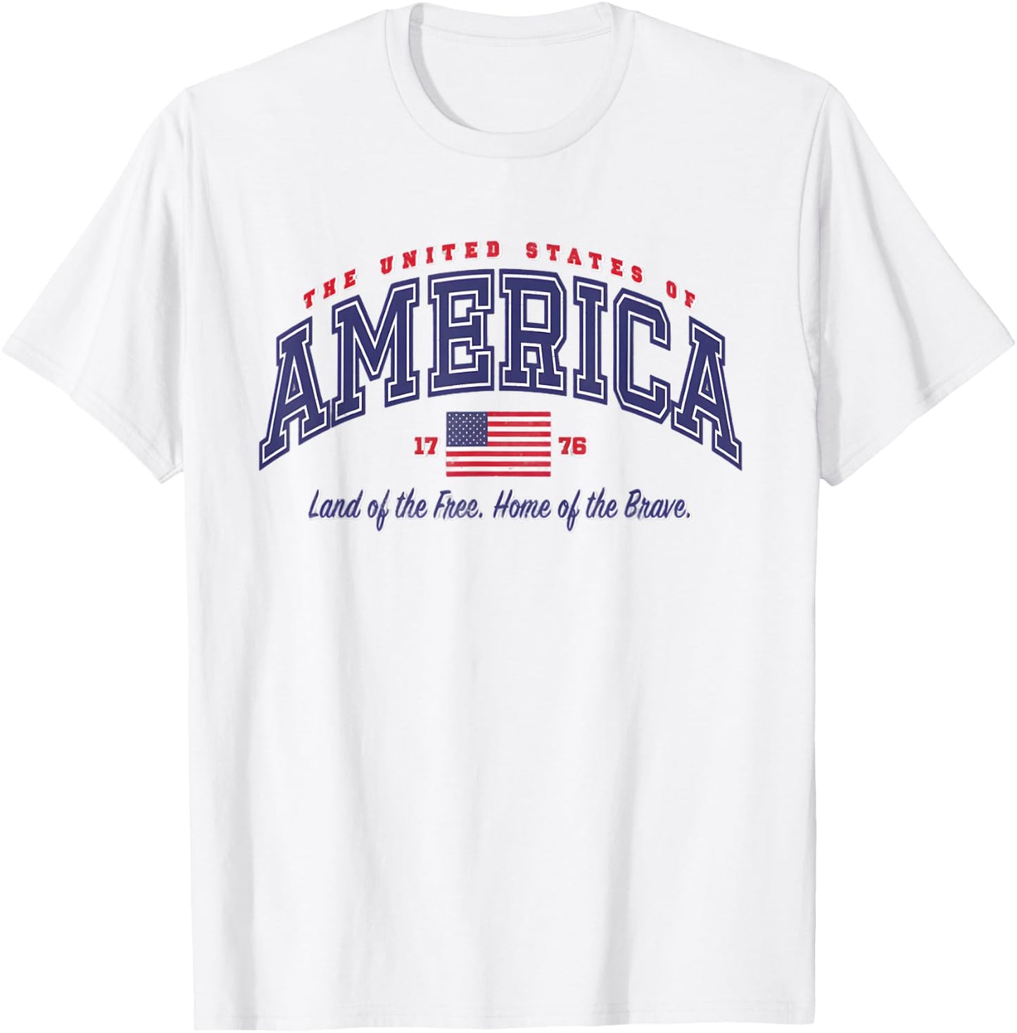 USA Land Of Free 1778 American Flag Pride T-Shirt - T-Shirt | White