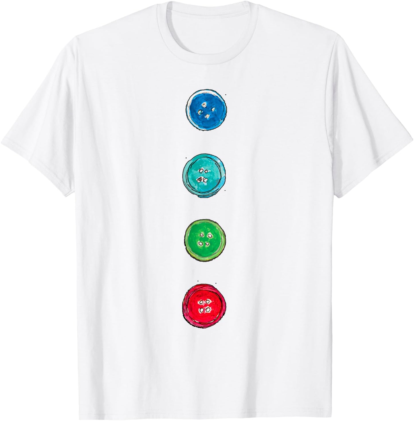 Four Groovy Buttons Blue Cat Funny Halloween Costume Kids T-Shirt - T-Shirt | White