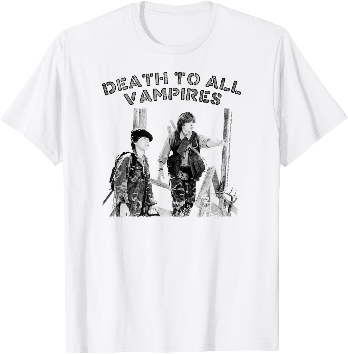 The Lost Boys Death To All Vampires T-Shirt - T-Shirt | White