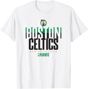 NBA Official 2026 Playoffs Boston Celtics Stacked Up T-Shirt - T-Shirt | White