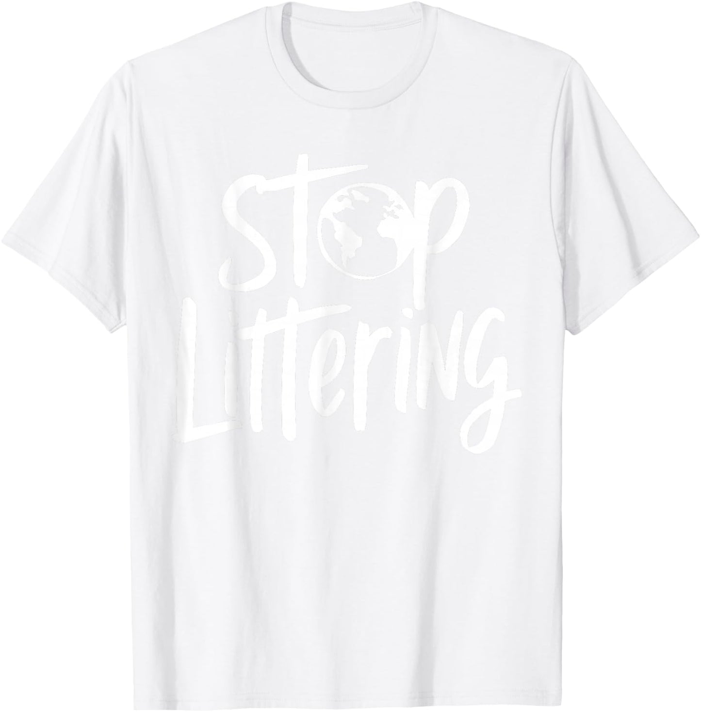 Stop Littering T-Shirt - T-Shirt | White
