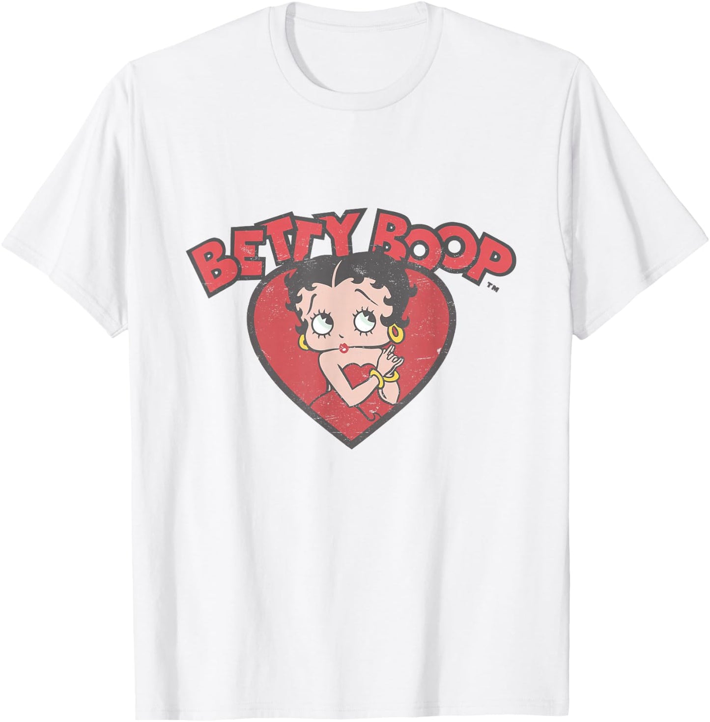 Betty Boop Love rotes Kleid T-Shirt - T-Shirt | White