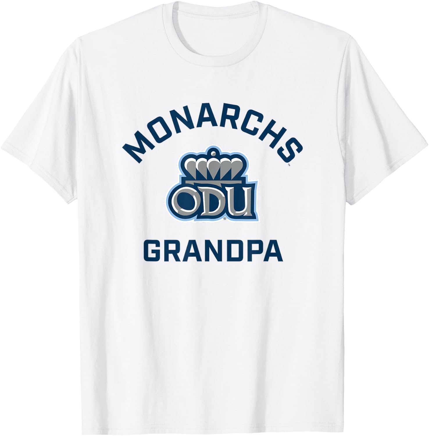 Old Dominion University ODU Monarchs Arched Grandpa T-Shirt - T-Shirt | White