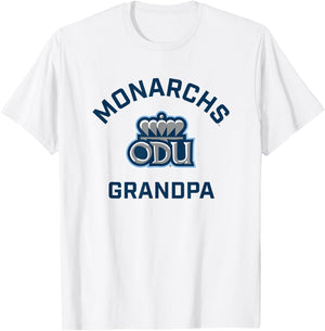 Old Dominion University ODU Monarchs Arched Grandpa T-Shirt - T-Shirt | White