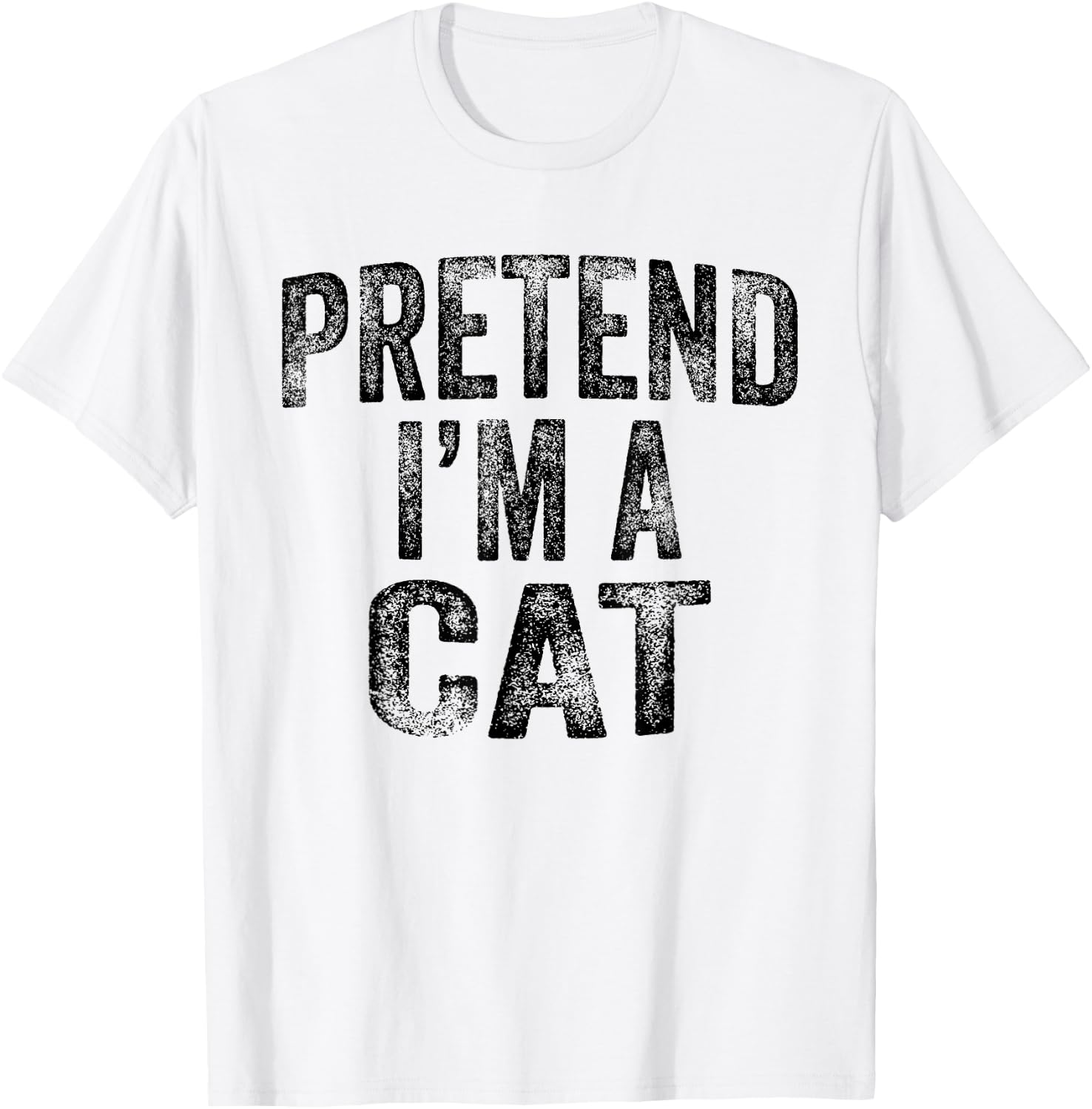 Pretend I'm A Cat Family Lazy Halloween Party Cat Costume T-Shirt - T-Shirt | White