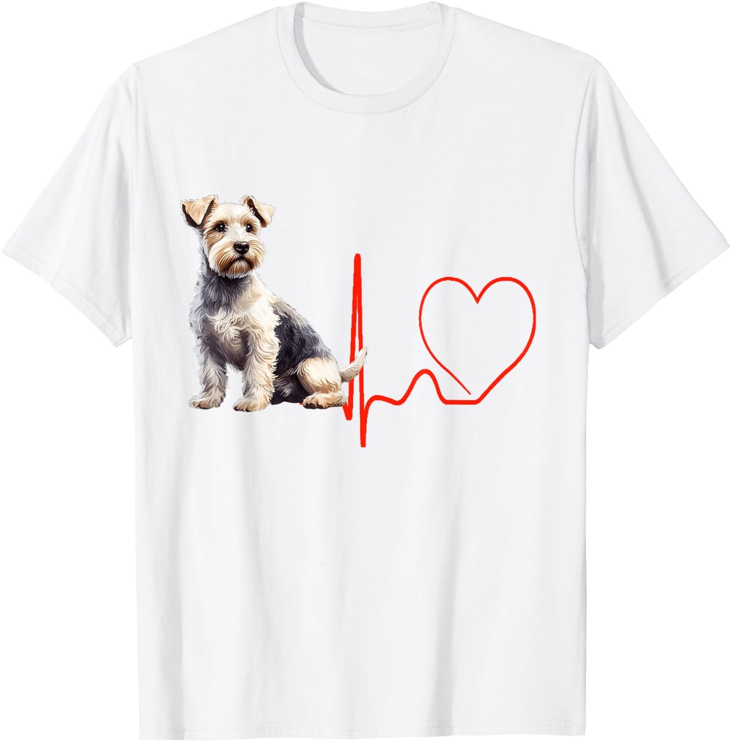 Sporting Lucas Terrier Dog Heartbeat Love Pet Owner T-Shirt - T-Shirt | White