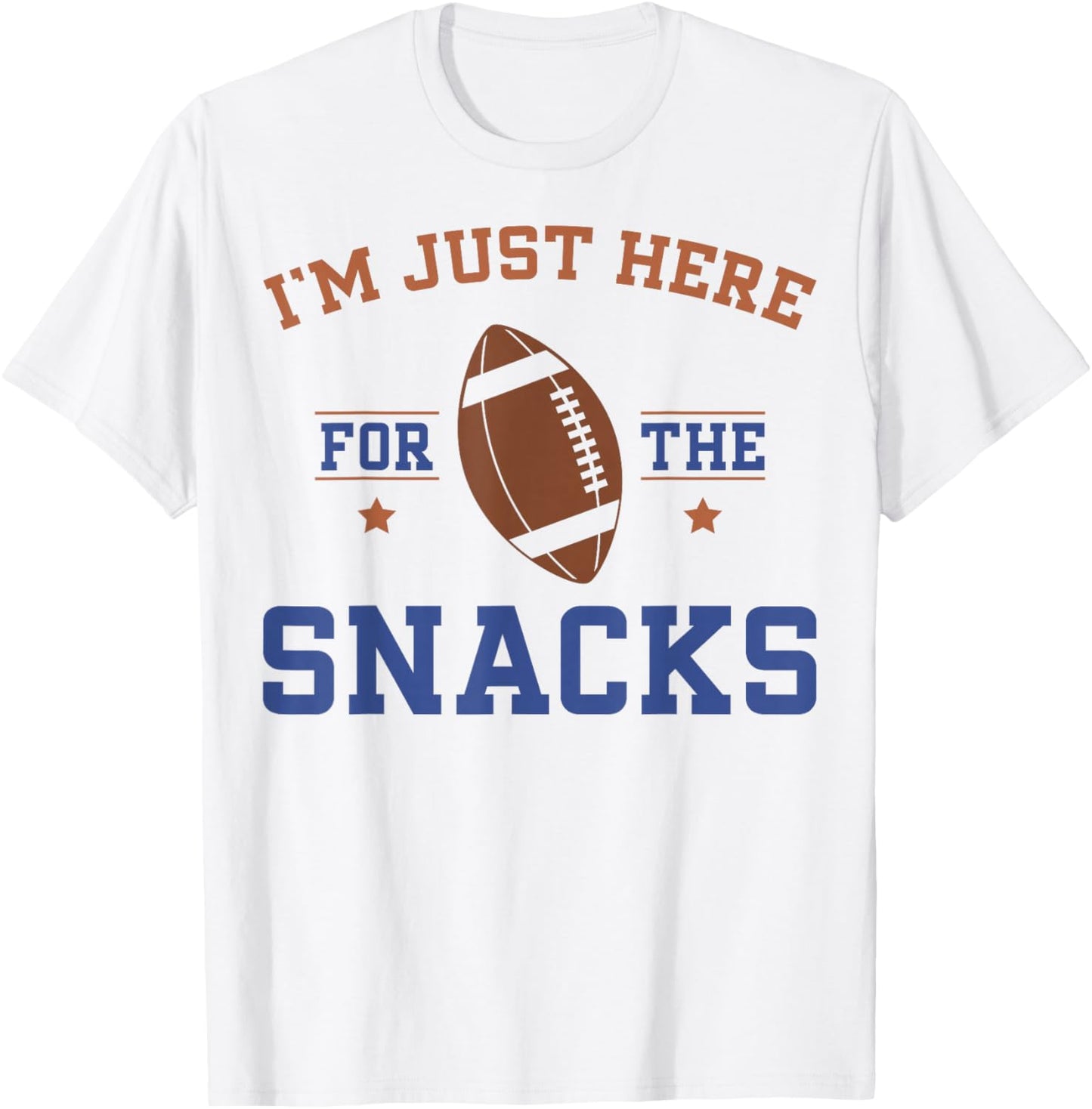 I'm Just Here For The Snacks Funny Retro Football T-Shirt - T-Shirt | White
