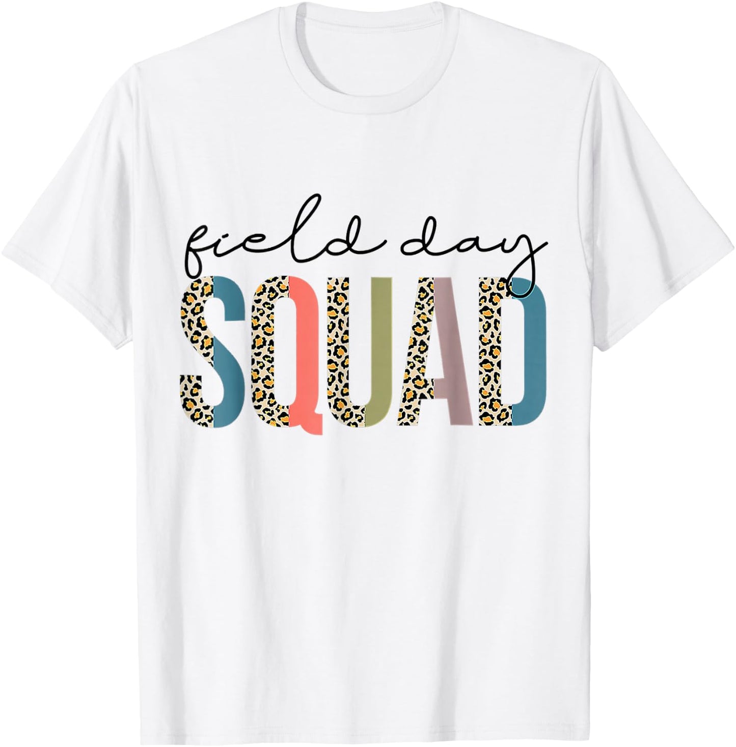 Kids Field Trip Squad Leopard Field day Games Kindergarten T-Shirt - T-Shirt | White