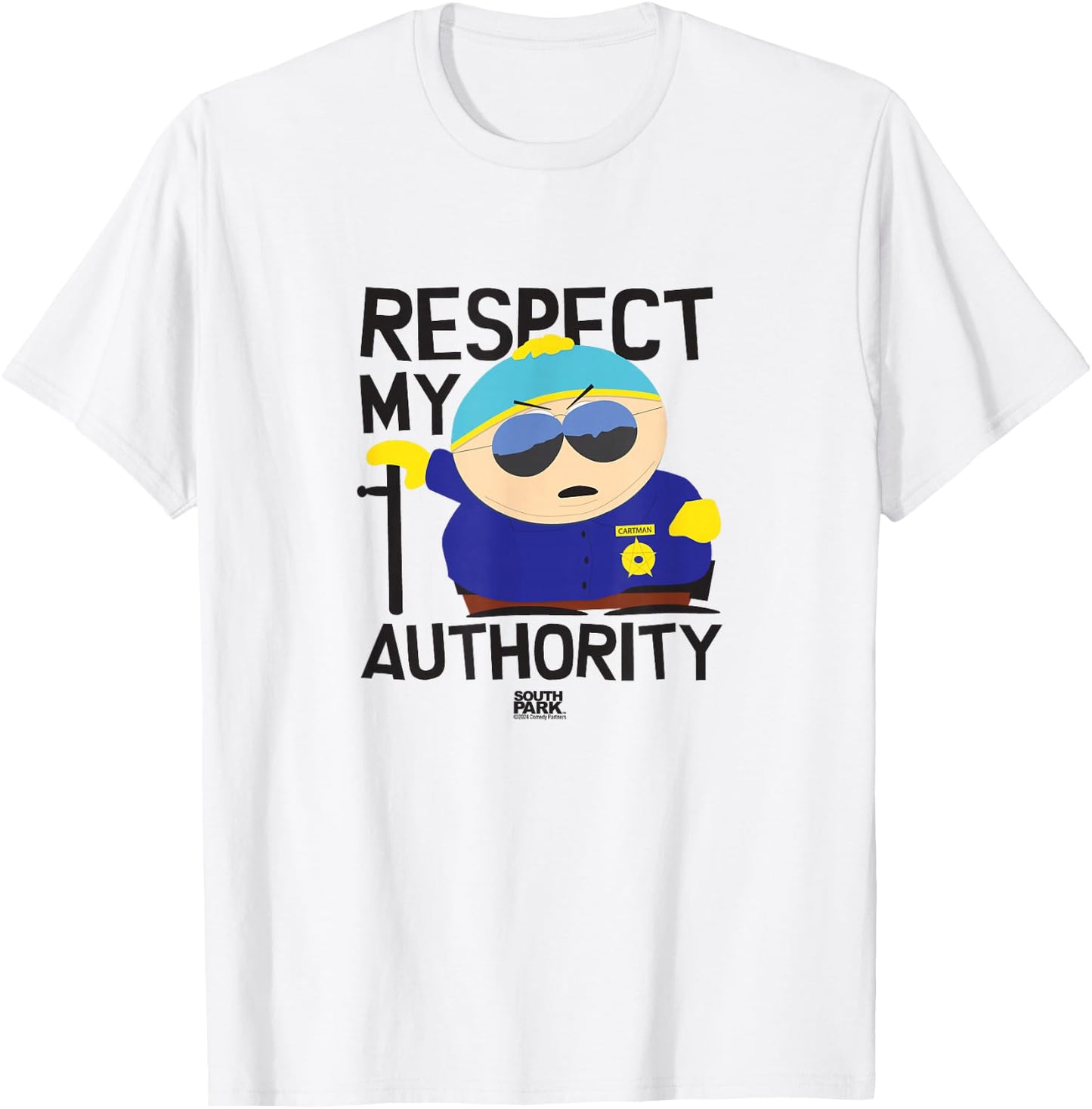 South Park Cartman: Respect My Authority , white, S T-Shirt - T-Shirt | White