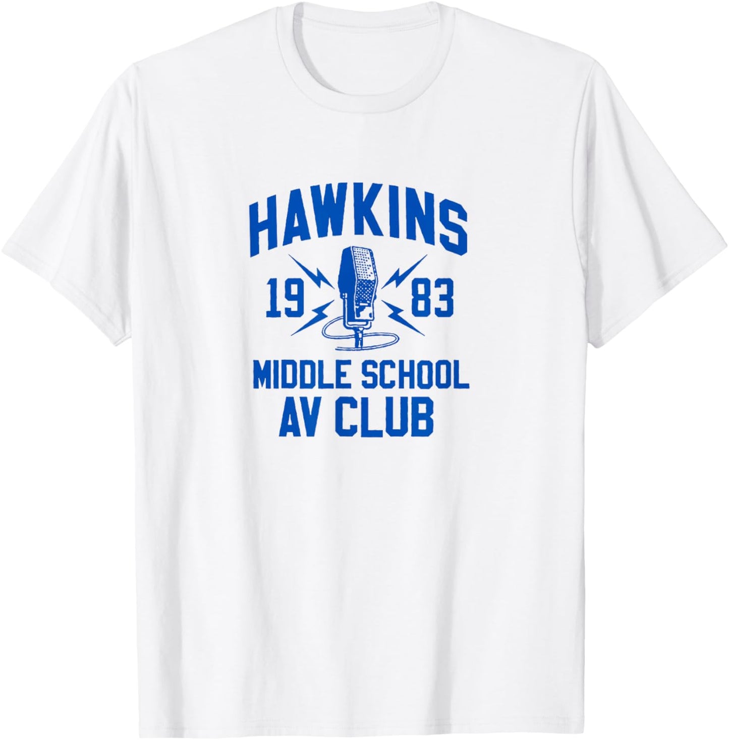 Stranger Things Hawkins Middle School AV Club , White T-Shirt - T-Shirt | White