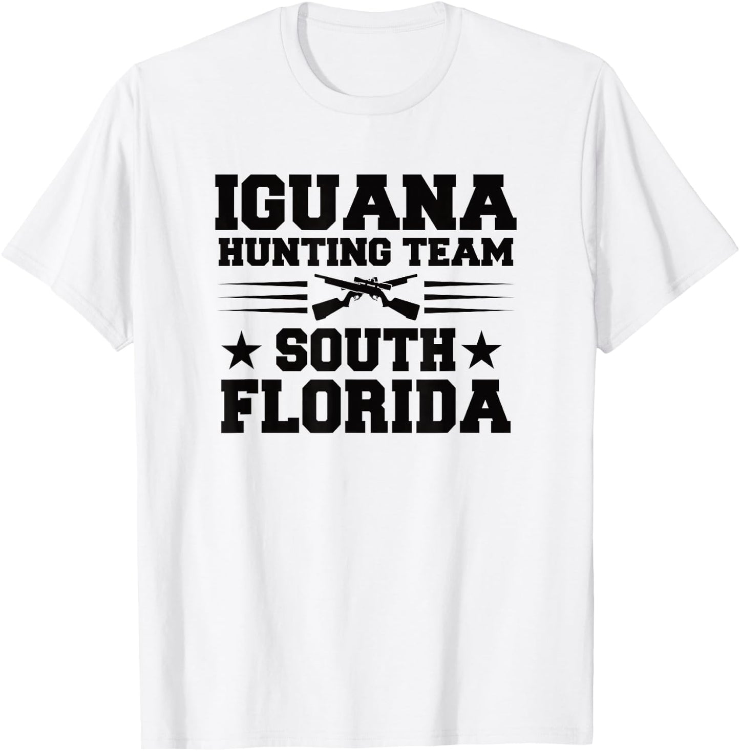 South Florida Iguana Hunting Design T-Shirt - T-Shirt | White