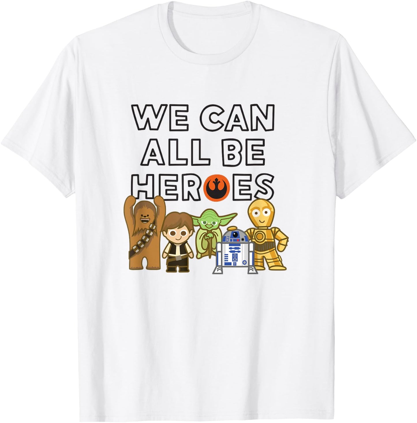 Star Wars Group Shot We Can Be Heroes Cute Rebels Chibi T-Shirt - T-Shirt | White