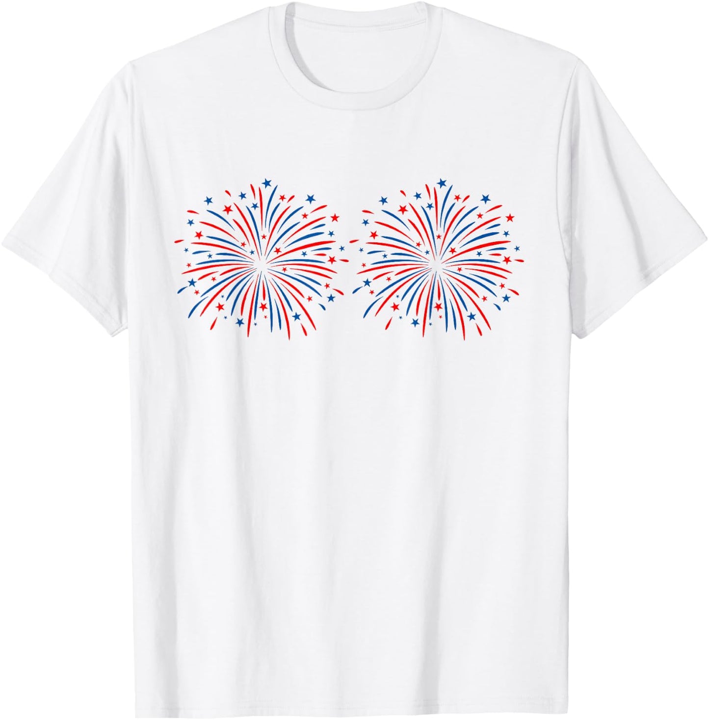 Funny Im Just Here for The Fireworks 4th of July Couple T-Shirt - T-Shirt | White