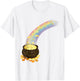 St Patrick's Day Leprechaun's Pot of Gold at End of Rainbow T-Shirt - T-Shirt | White