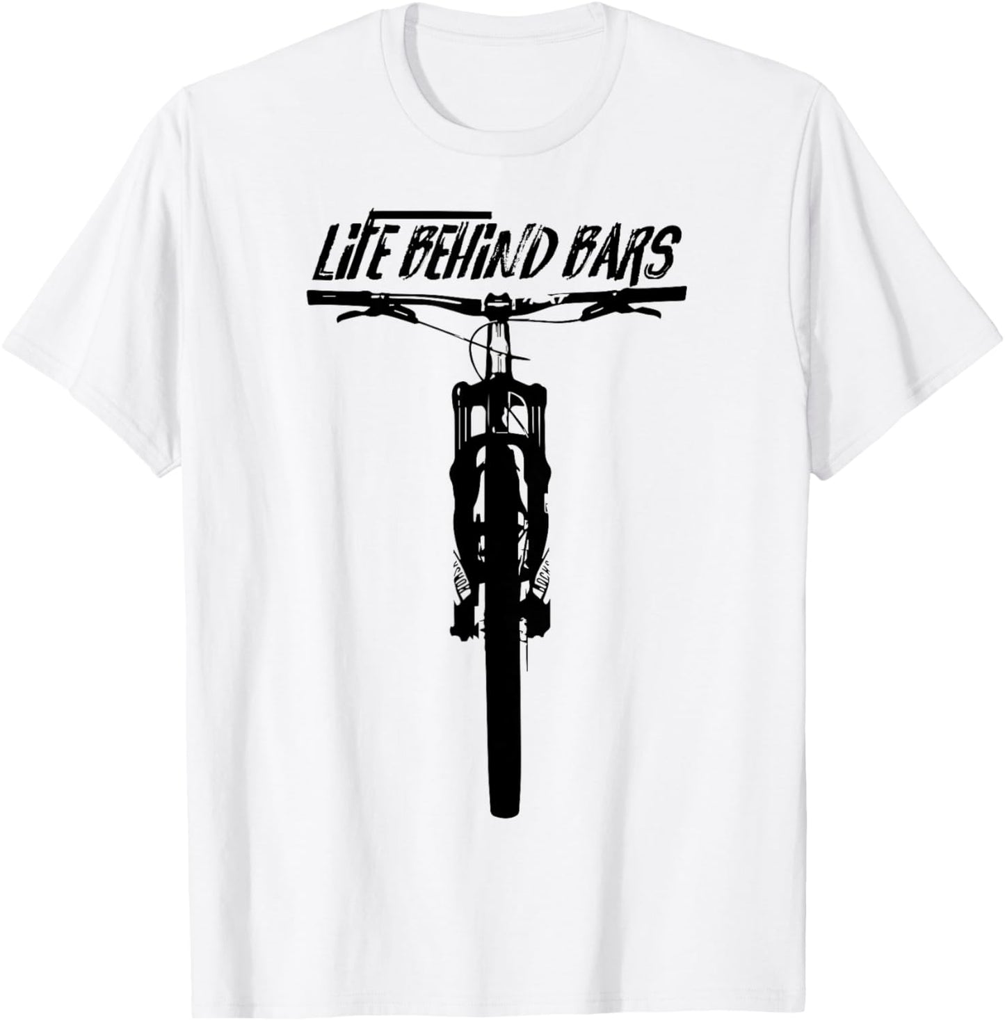 Life Behind Bars Bicycle Pun T-Shirt - T-Shirt | White