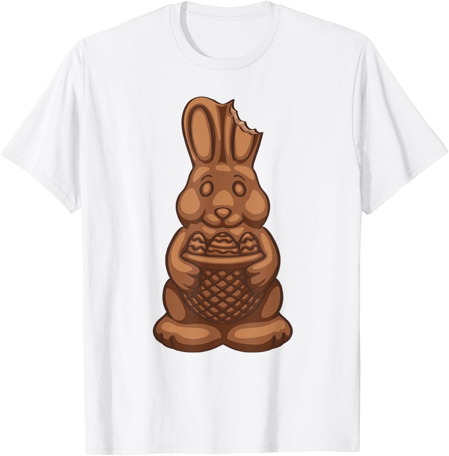 Chocolate Easter Bunny Funny Cute Chocolate Bunny T-Shirt - T-Shirt | White