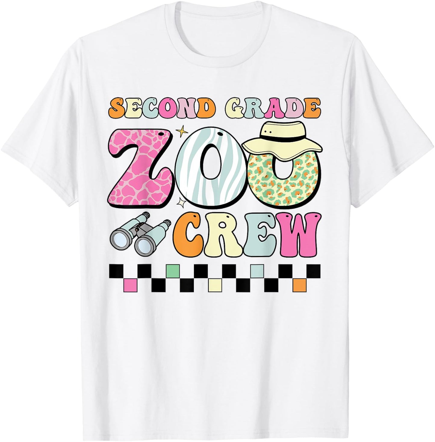 Field Zoo Trip Shirt for Teacher, Second Grade Crew T-Shirt - T-Shirt | White