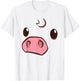 Cute Pig Animal Face Disguise Costume Swine Easy Halloween T-Shirt - T-Shirt | White