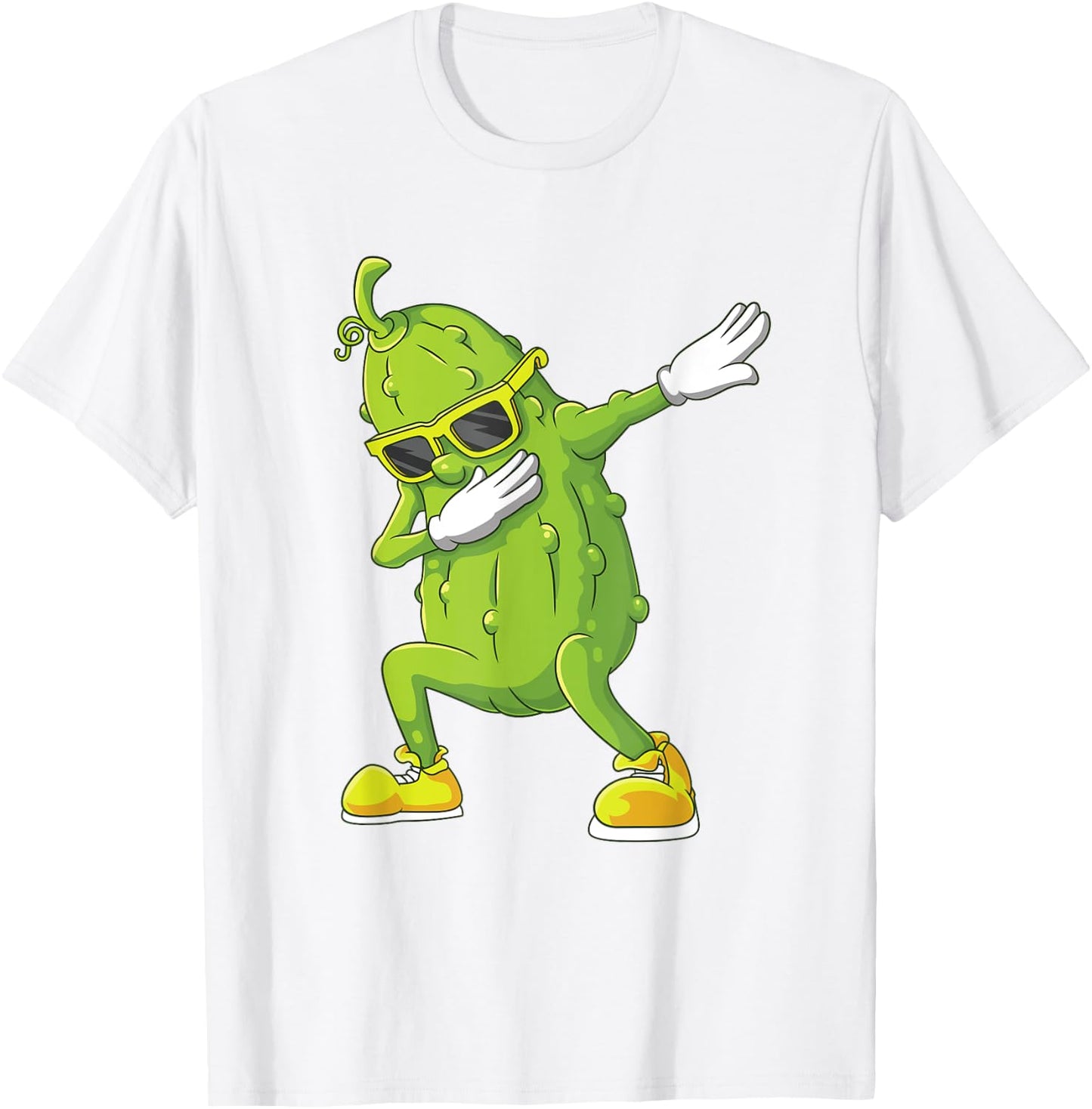 Dab Halloween Pickle Dabbing Dancing Cucumber Costume Party T-Shirt - T-Shirt | White