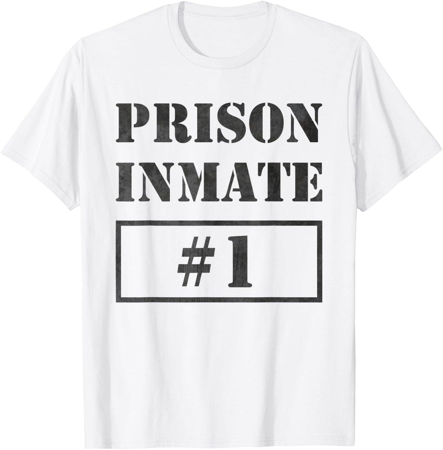 Prisoner Costume Inmate Funny Orange Escaped Jail T-Shirt - T-Shirt | White